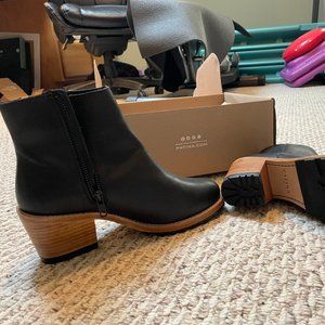 Portland Leather Ankle Bootie in Black